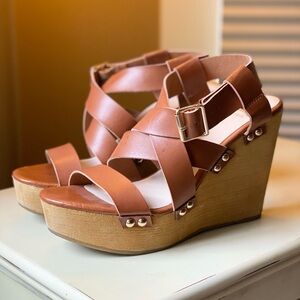 Fergalicious Brown Platform Wedges